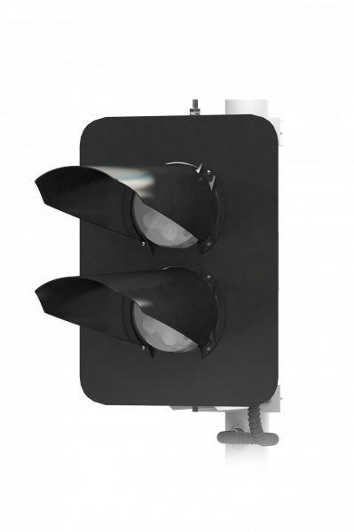 Головка двузначная светодиодная мачтового светофора для замены на действующих светофорах (с системами  светодиодными светофорными мачтовыми НКМР.676636.072 ТУ)