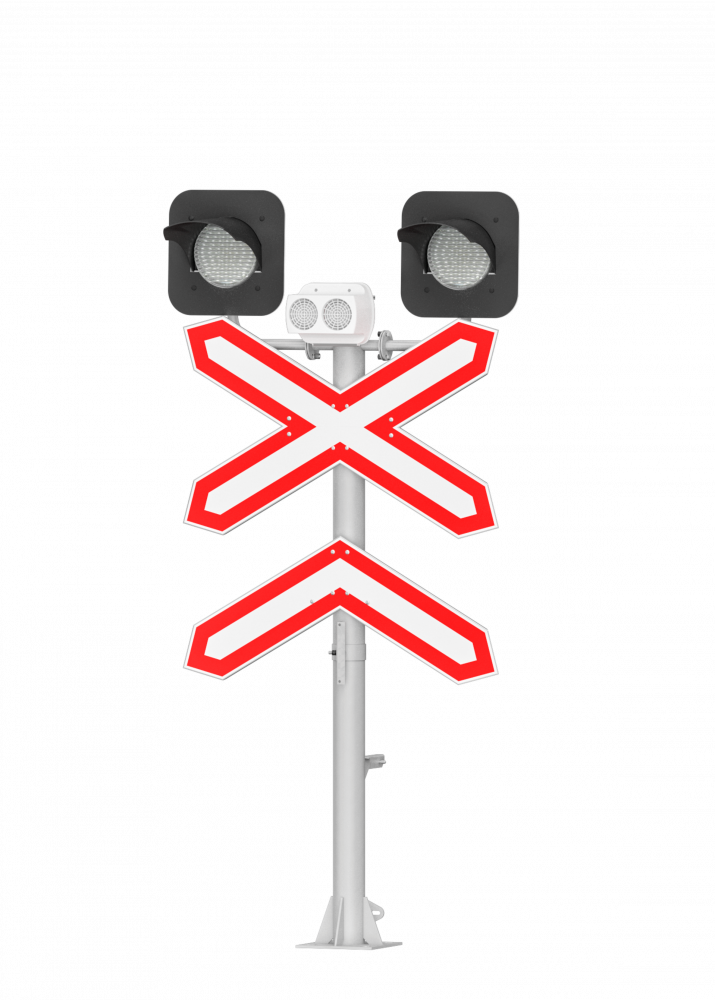 Светофор переездный СП2-2 светодиодный 17257-00-00 ТУ 32 ЦШ 2029-95 с извещателем акустическим для железнодорожных переездов ИА (ИАР)