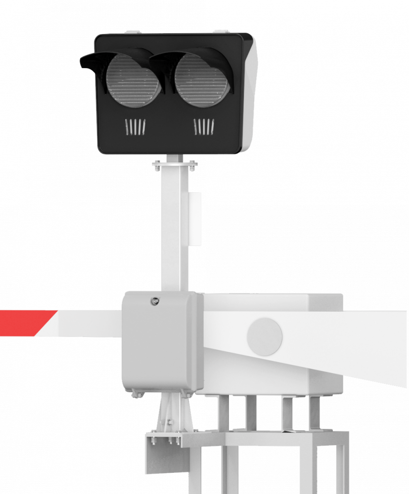 Светофор переездный двузначный для установки на шлагбауме со светодиодными системами СП-2 НКМР.676658.031 ТУ