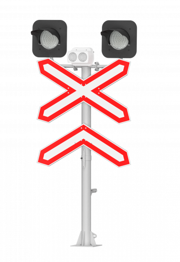 Светофор переездный СП2-2 светодиодный 17257-00-00 ТУ 32 ЦШ 2029-95 с извещателем акустическим для железнодорожных переездов ИА (ИАР)