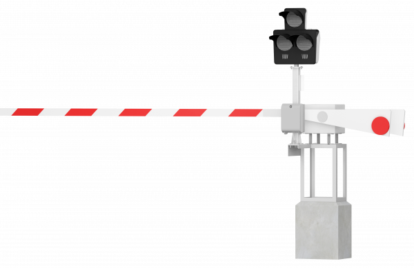 Светофор переездный трехзначный для установки на шлагбауме со светодиодными системами СП-3 НКМР.676658.031 ТУ