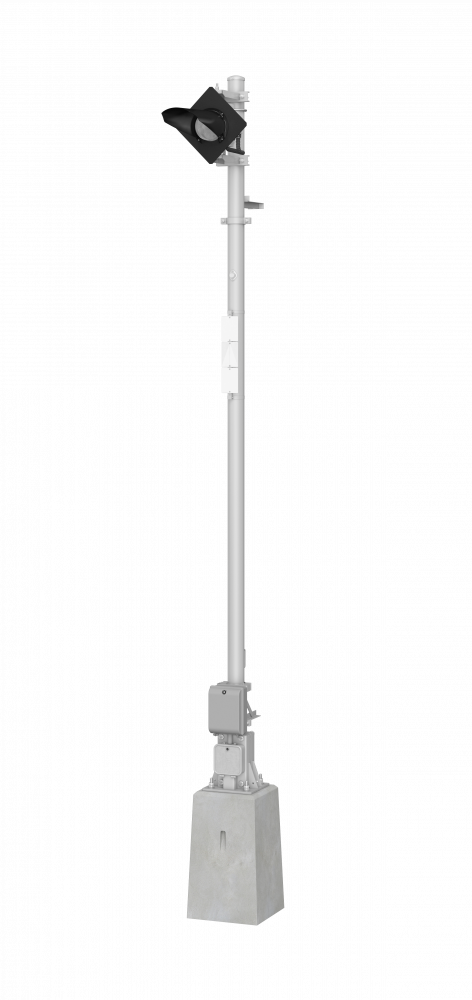 Светофор однозначный со светодиодными светооптическими системами с квадратным щитом 17668-00-00 ТУ32 ЦШ 2141-2009 (со светодиодными светооптическими системами НКМР.676636.030ТУ)