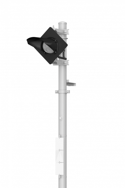 Светофор однозначный со светодиодными светооптическими системами с квадратным щитом 17668-00-00 ТУ32 ЦШ 2141-2009 (со светодиодными светооптическими системами НКМР.676636.030ТУ)