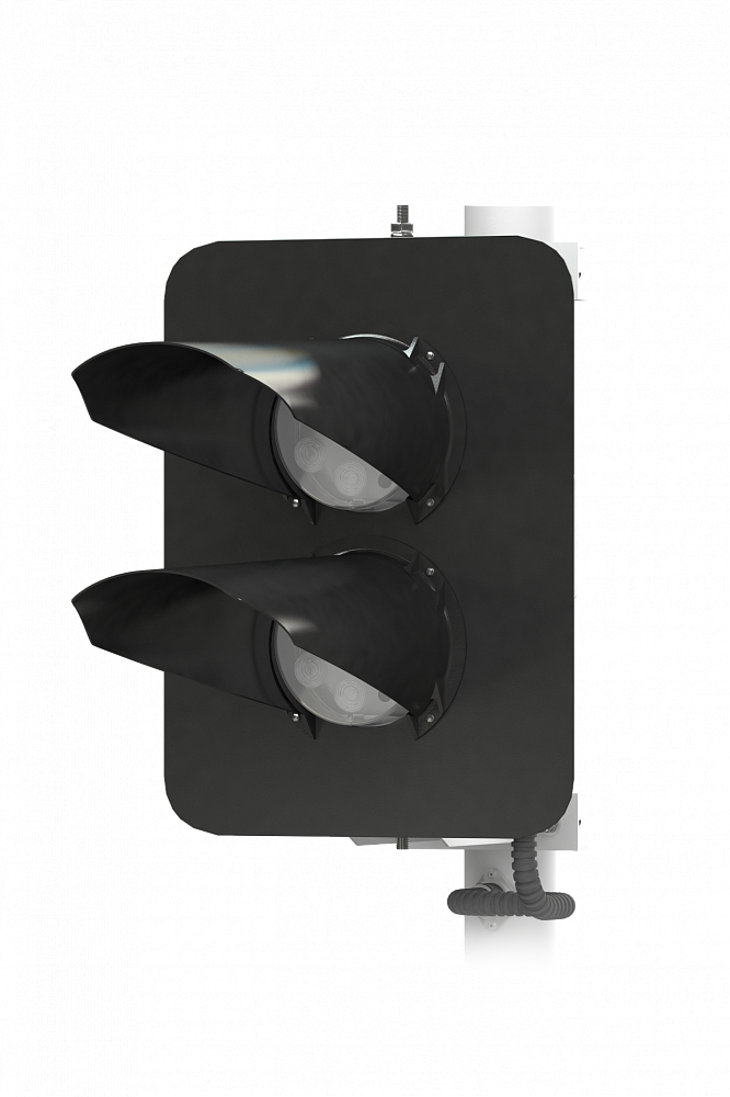 Головка двузначная светодиодная мачтового светофора для замены на действующих светофорах ГС-2 ТУ32 ЦШ 2141-2009 (со светодиодными светооптическими системами НКМР.676636.030ТУ)