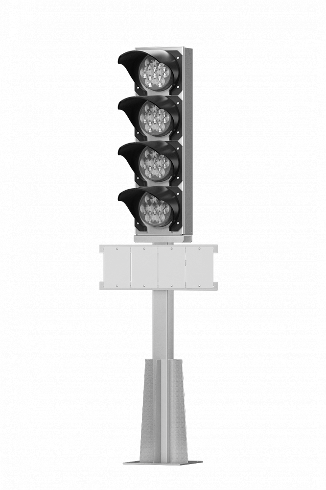 Светофор карликовый четырехзначный одноголовочный со светодиодными светооптическими системами 17949-00-00