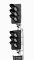 Светофор шестизначный со светодиодными светооптическими системами с маршрутным указателем, пригласительным сигналом и трансформаторным ящиком (по габариту 3100) 18095-00-00 ТУ32 ЦШ 2141-2009 (со светодиодными светооптическими системами НКМР.676636.030ТУ)