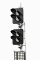 Светофор четырехзначный со светодиодными светооптическими системами с маршрутным указателем, пригласительным сигналом и трансформаторным ящиком (по габариту 3100) 18089-00-00 ТУ32 ЦШ 2141-2009 (со светодиодными светооптическими системами НКМР.676636.030ТУ